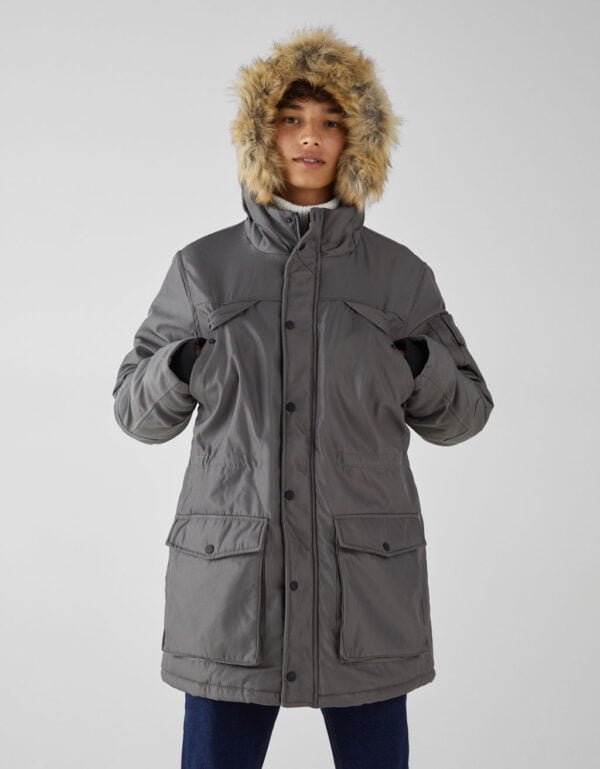 Parka with hood